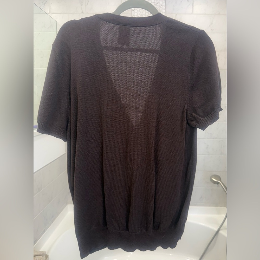 Faded Glory Dark Brown Knit Sweater - Picture 4 of 7